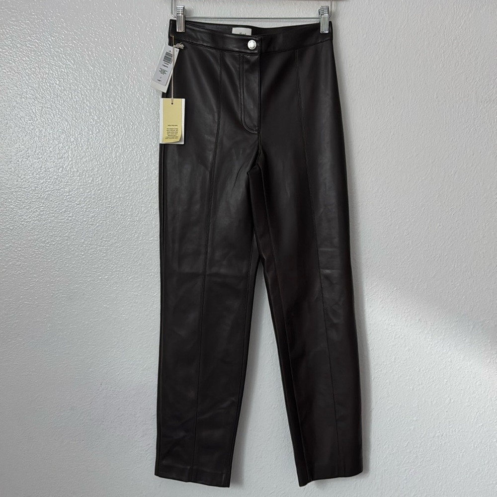 NWT Wilfred 2 Aritzia Fabian Pants in Mocha Brown - Picture 6 of 14
